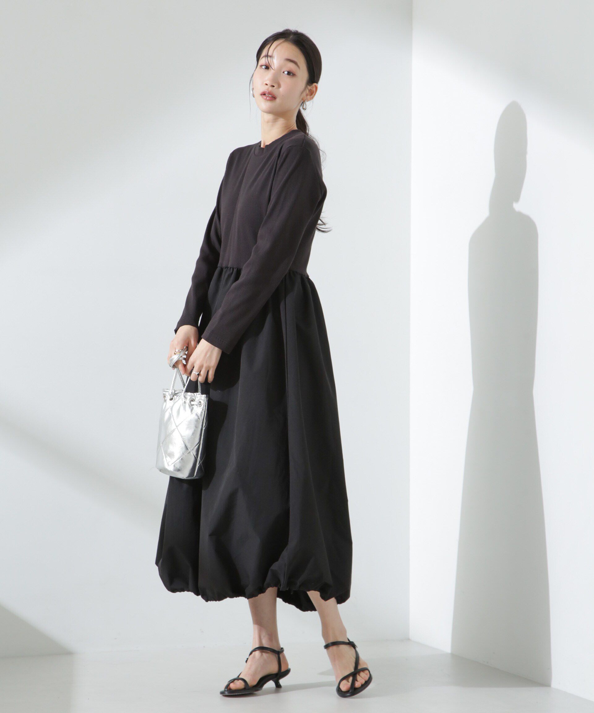 nano･universe「バルーン2WAYコンビワンピース」|ワンピース|