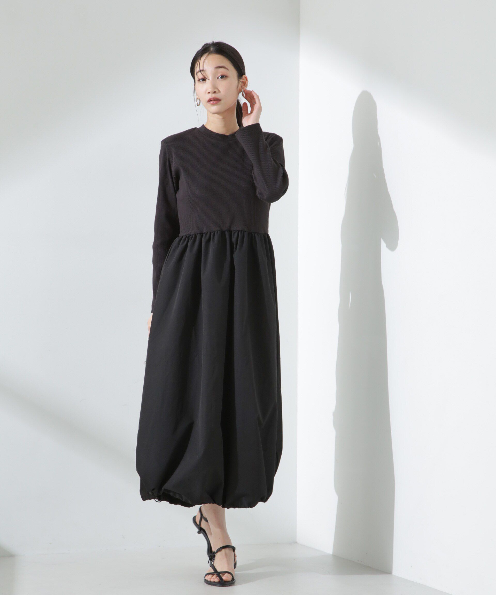 nano･universe「バルーン2WAYコンビワンピース」|ワンピース|