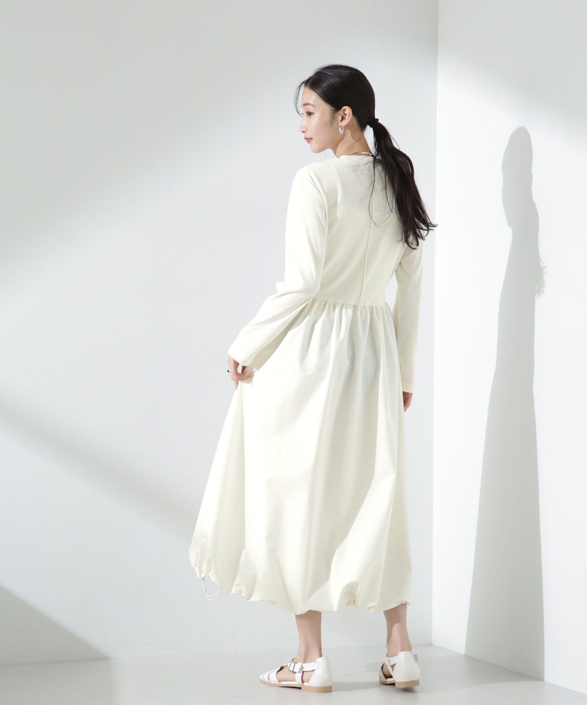 nano･universe「バルーン2WAYコンビワンピース」|ワンピース|