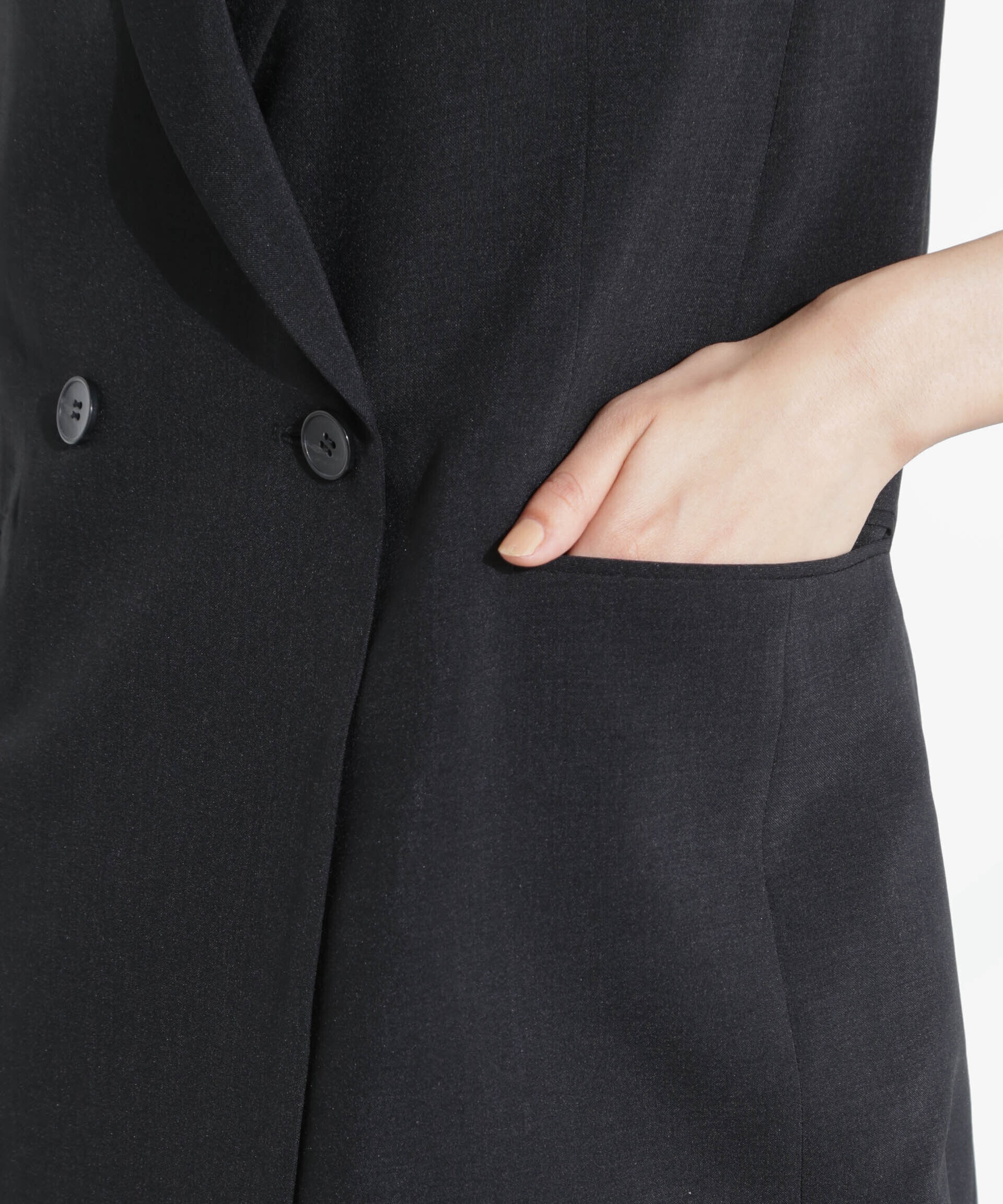 nano･universe「メランジドライ テーラードダブルジレ(セットアップ可)」|テーラードジャケット|