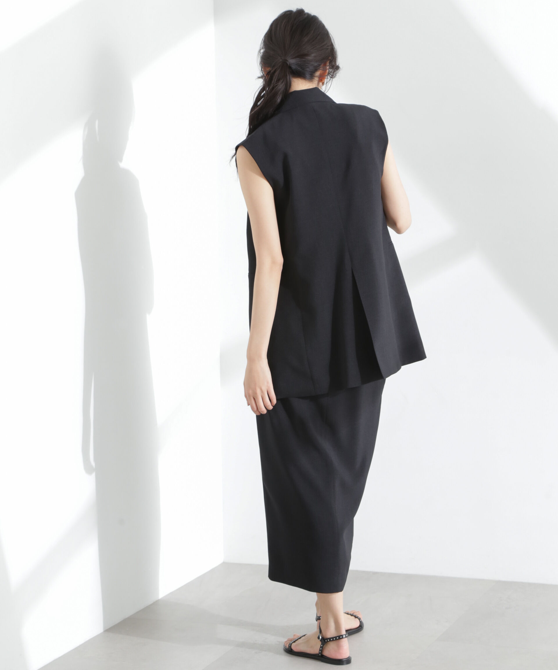 nano･universe「メランジドライ テーラードダブルジレ(セットアップ可)」|テーラードジャケット|