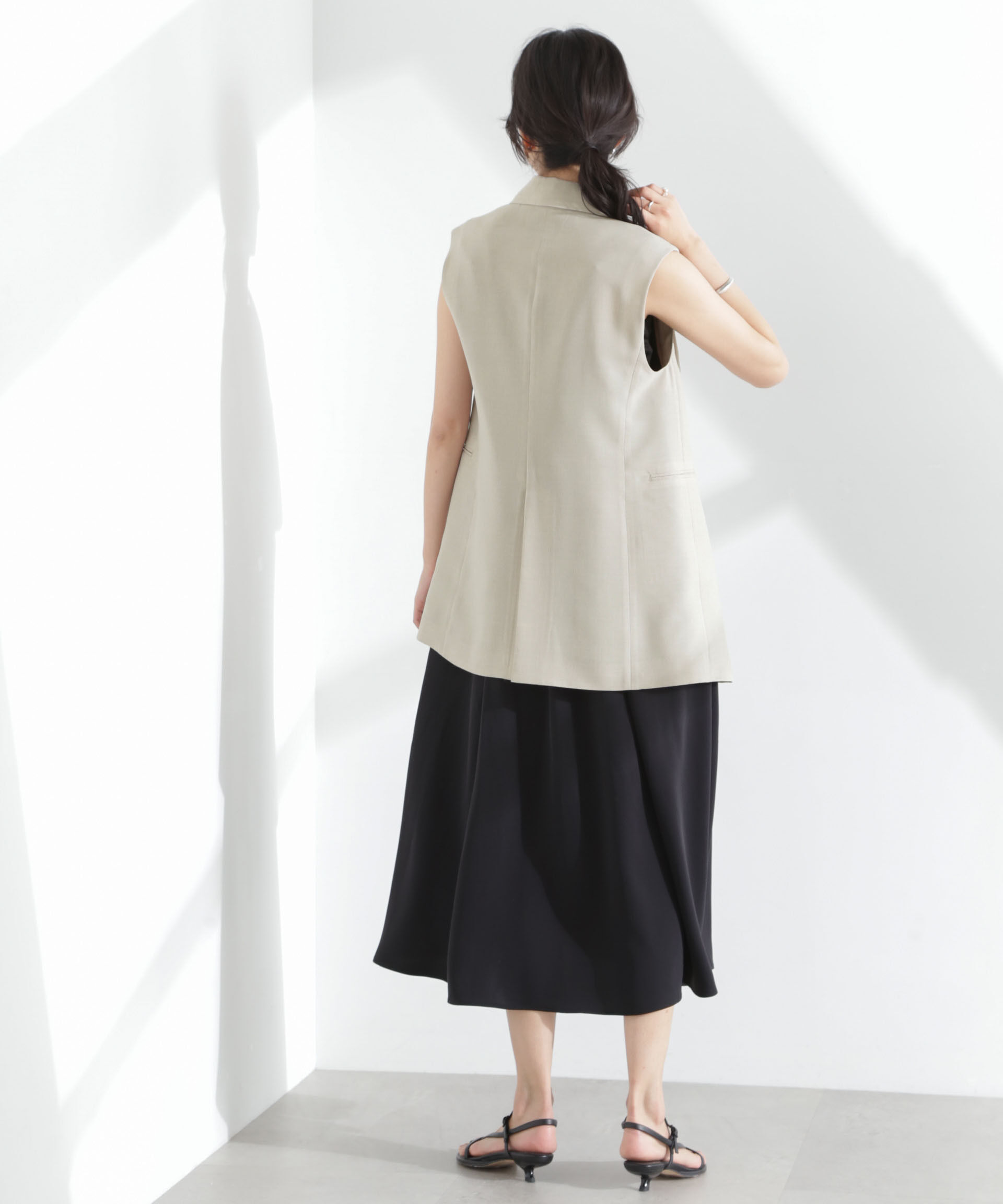 nano･universe「メランジドライ テーラードダブルジレ(セットアップ可)」|テーラードジャケット|