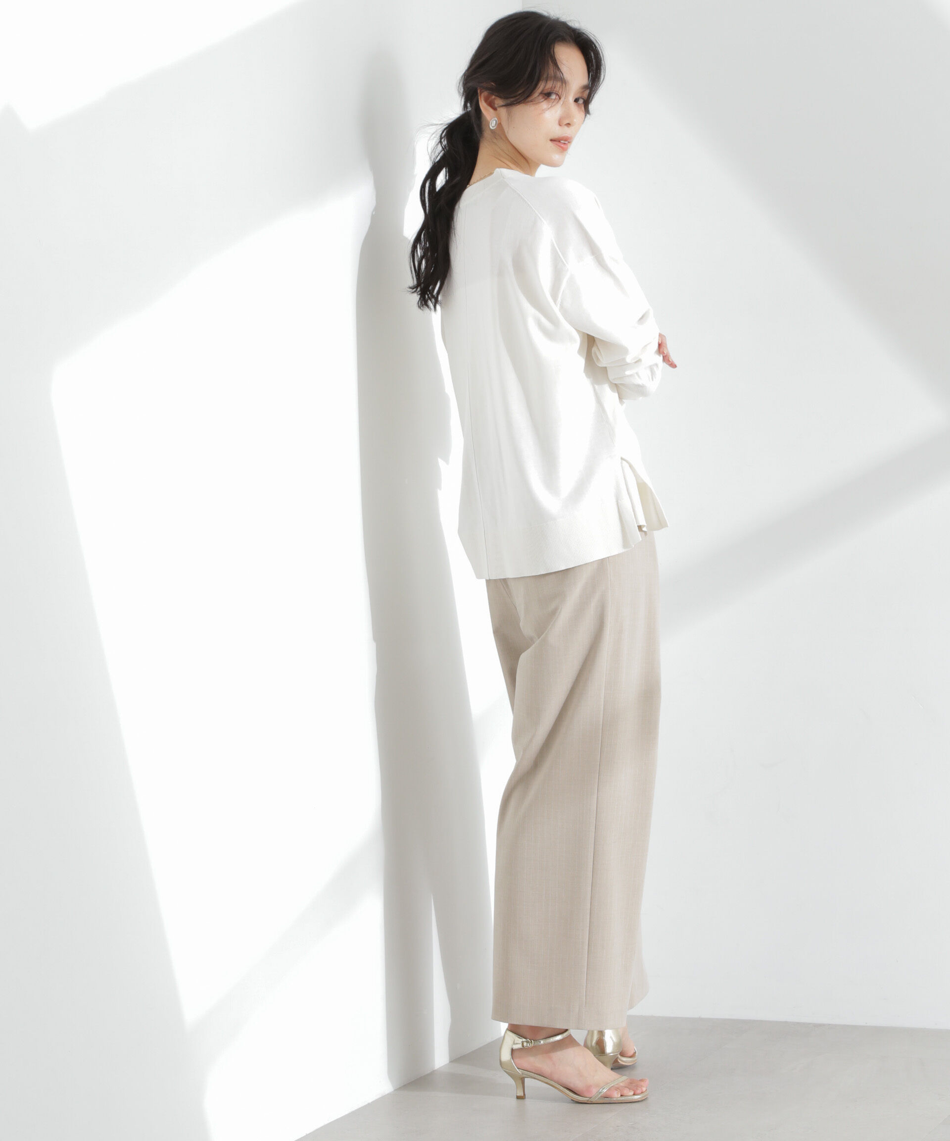 nano･universe「TEKNICO GIZAコットンオーバーカーディガン」|ニット・セーター|