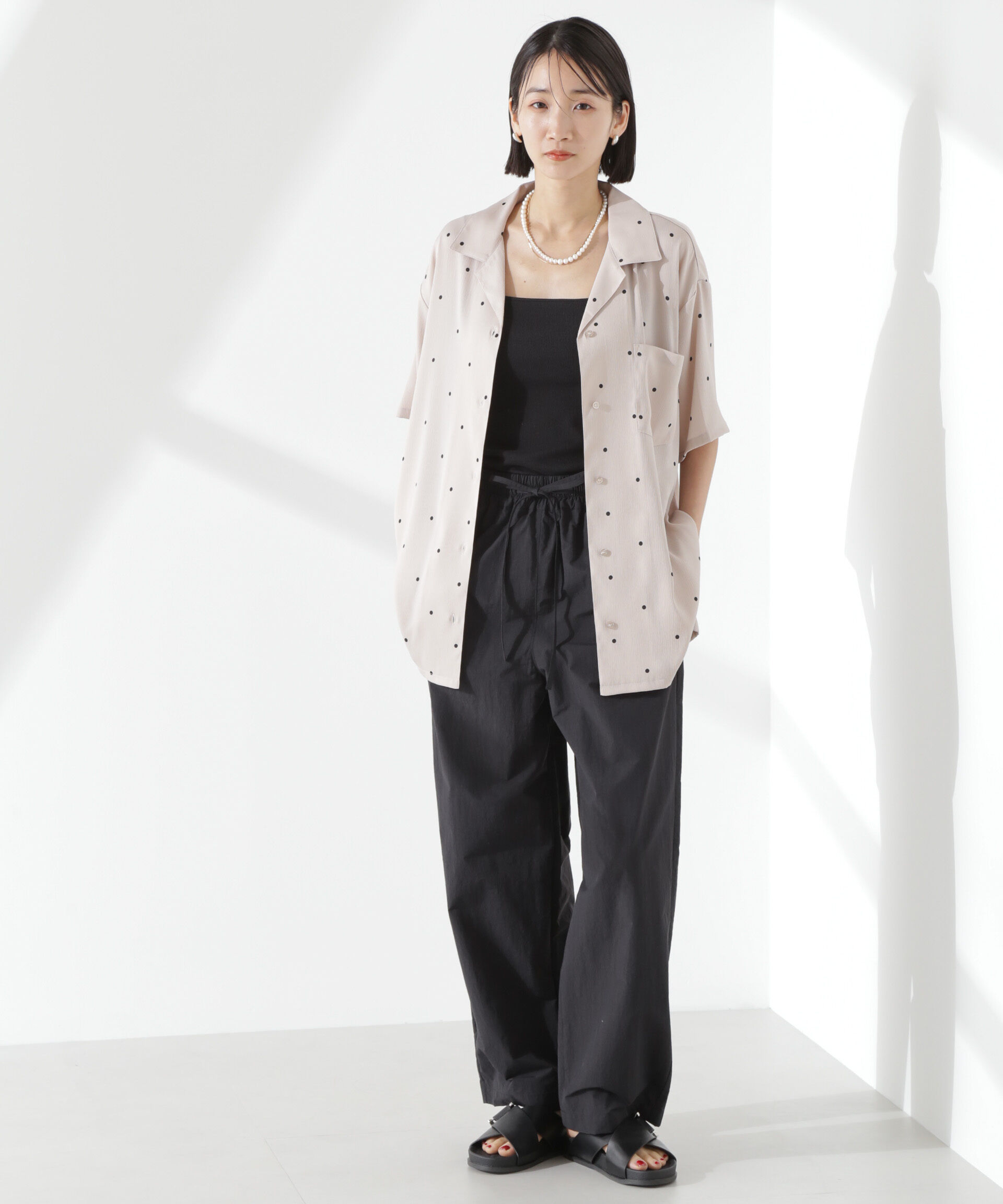 nano･universe「タスランワイドイージーパンツ」|チノ|