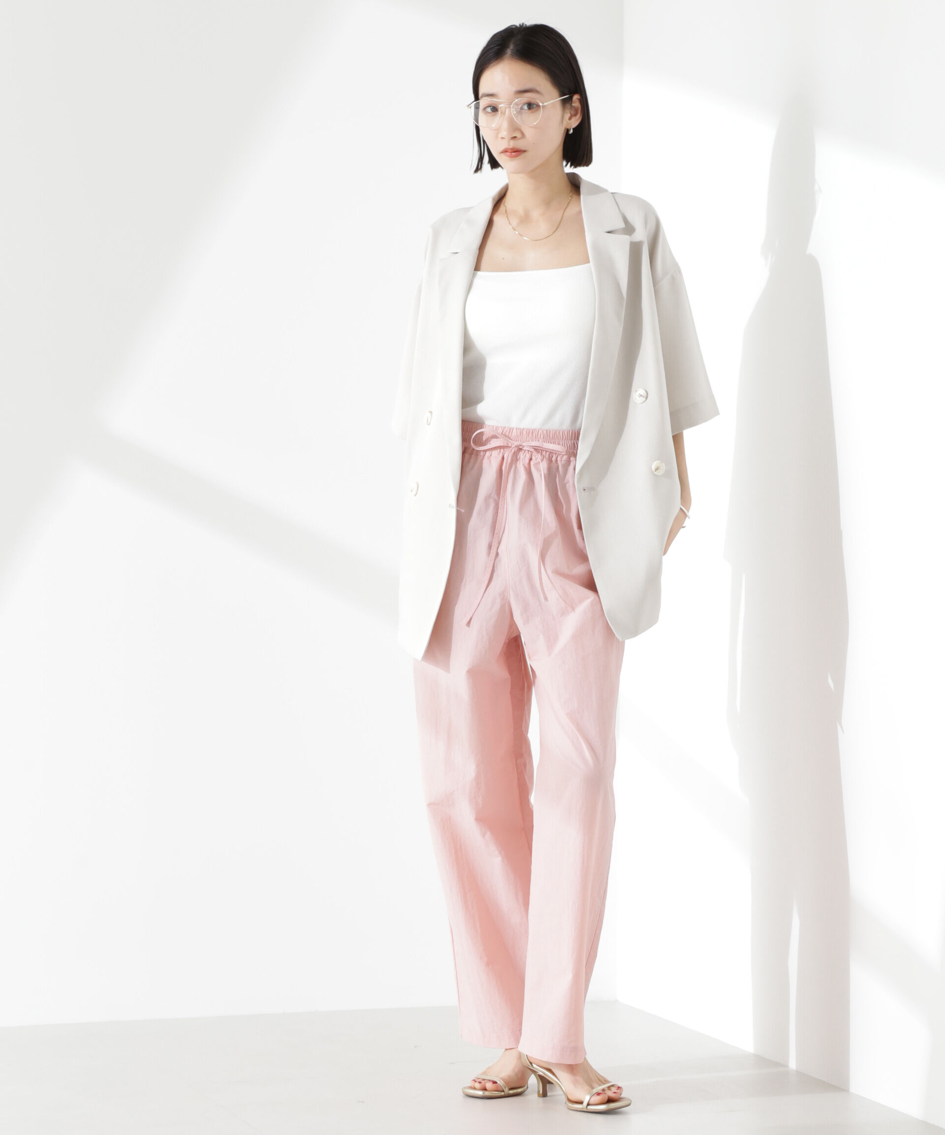 nano･universe「タスランワイドイージーパンツ」|チノ|