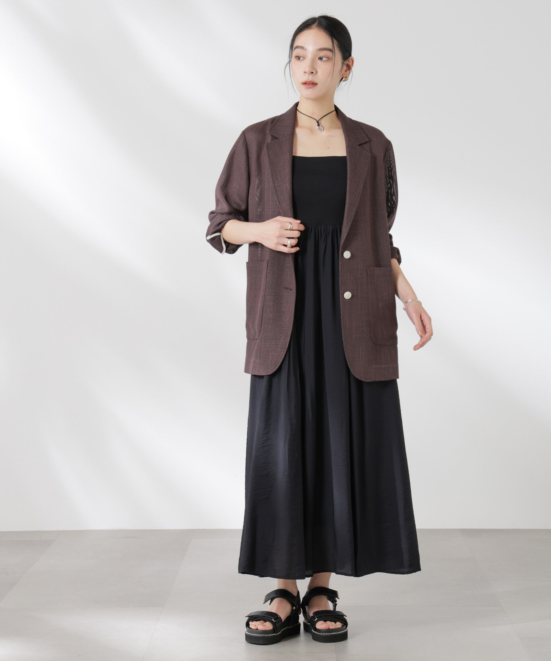 nano･universe「リブドッキング2wayキャミワンピース」|ワンピース|