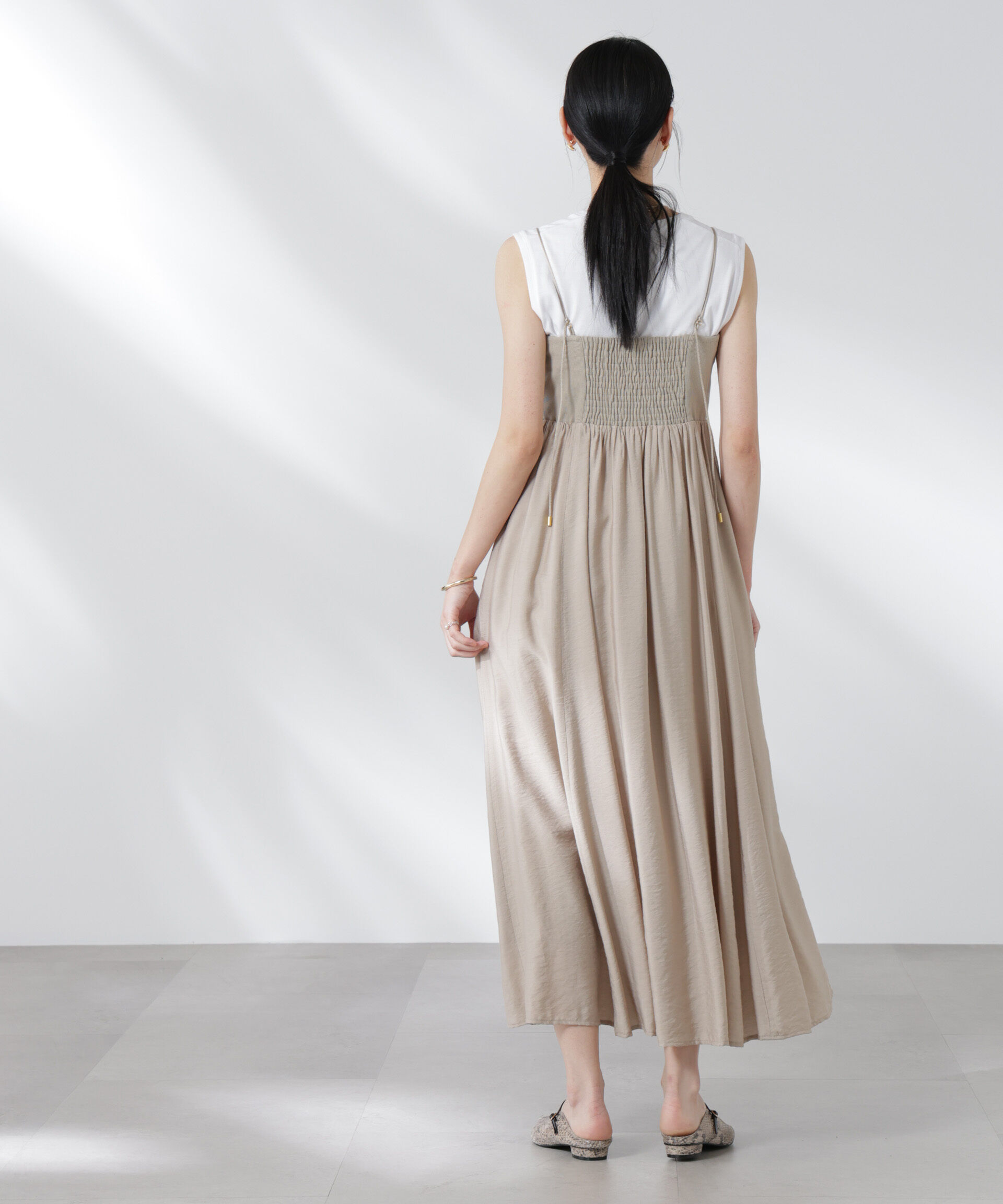 nano･universe「リブドッキング2wayキャミワンピース」|ワンピース|