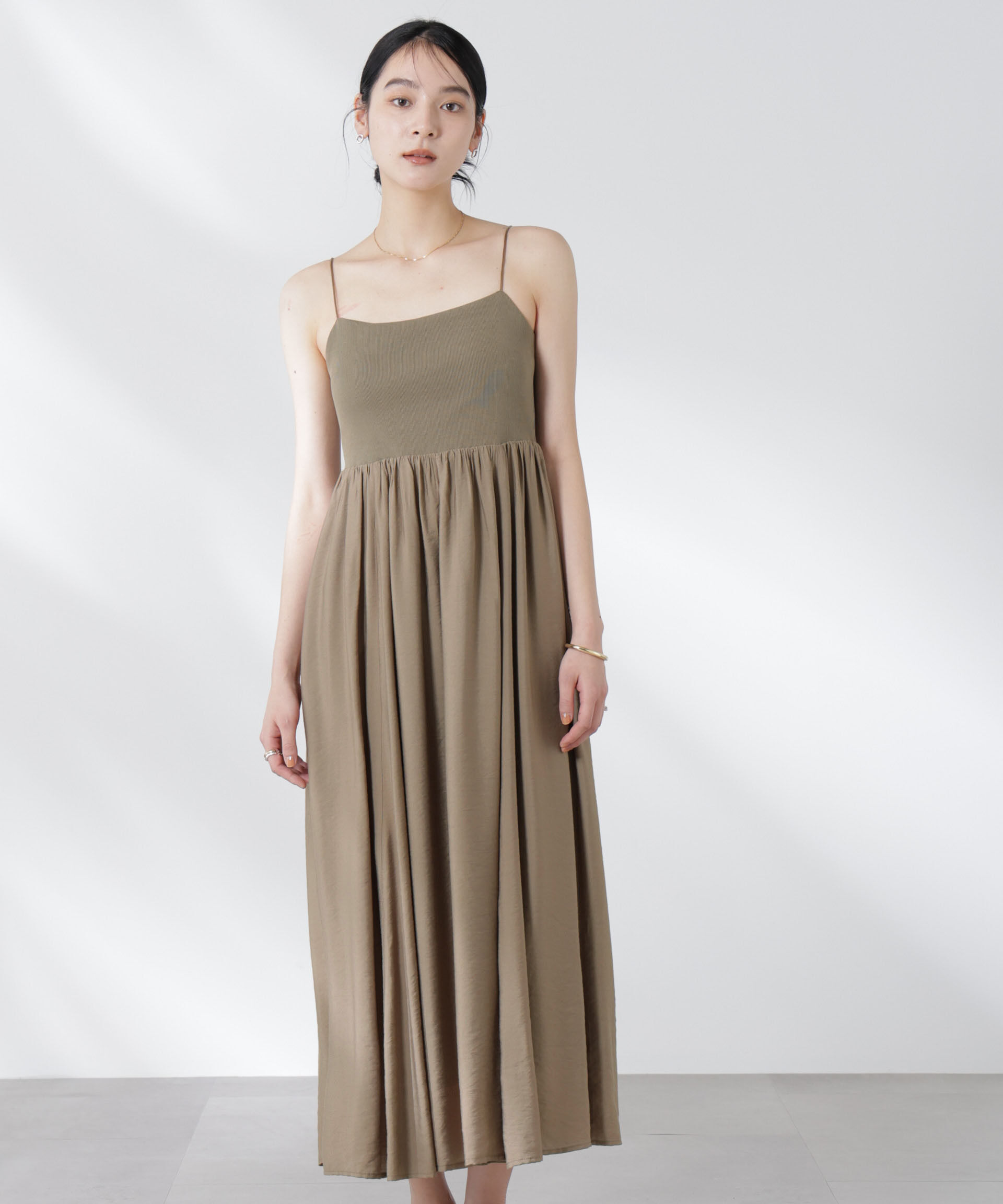 nano･universe「リブドッキング2wayキャミワンピース」|ワンピース|