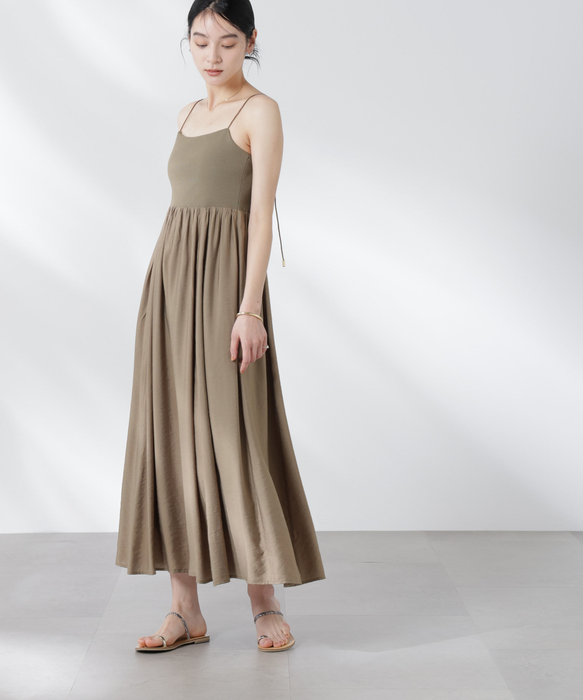 nano･universe「リブドッキング2wayキャミワンピース」|ワンピース|