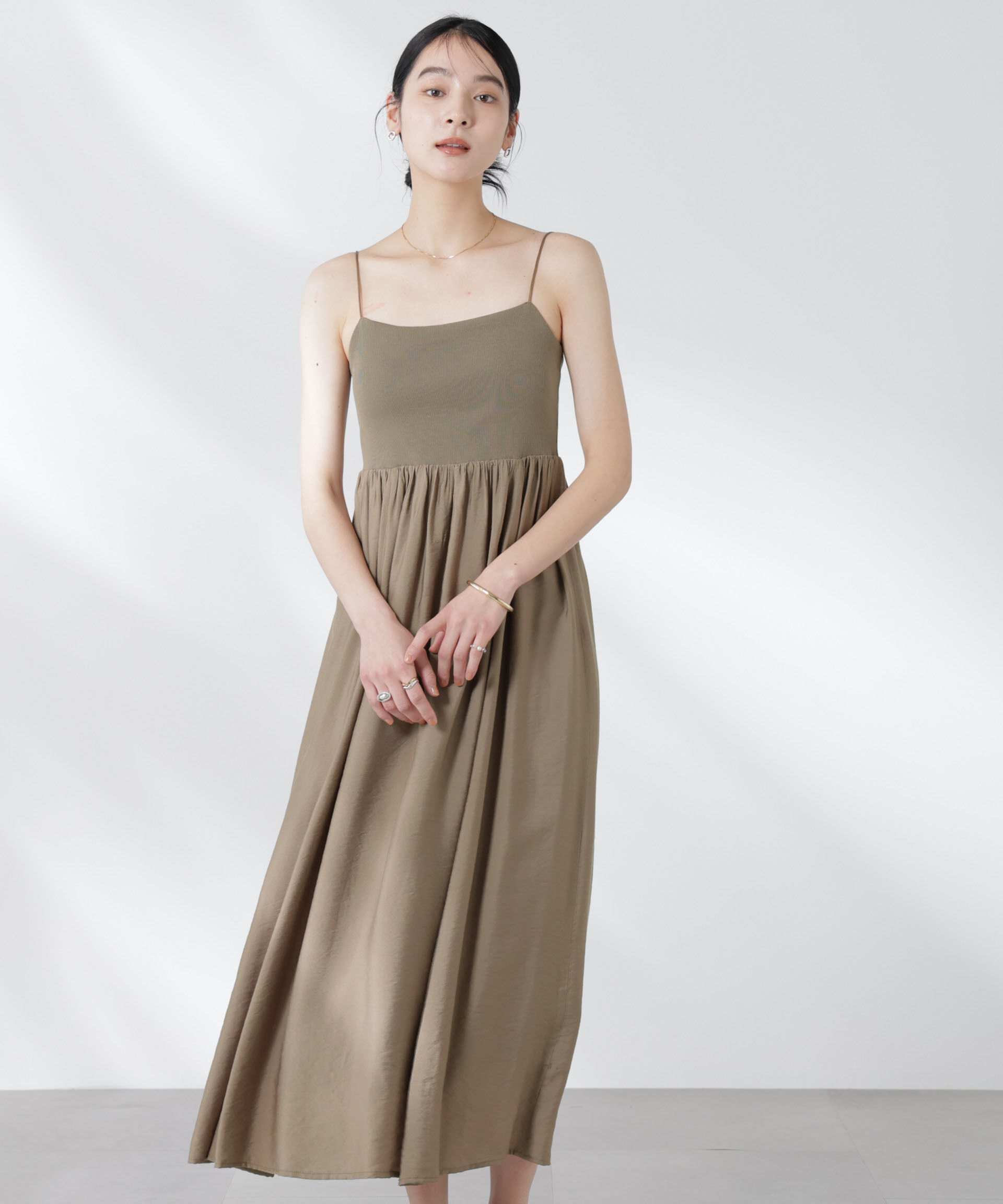 nano･universe「リブドッキング2wayキャミワンピース」|ワンピース|