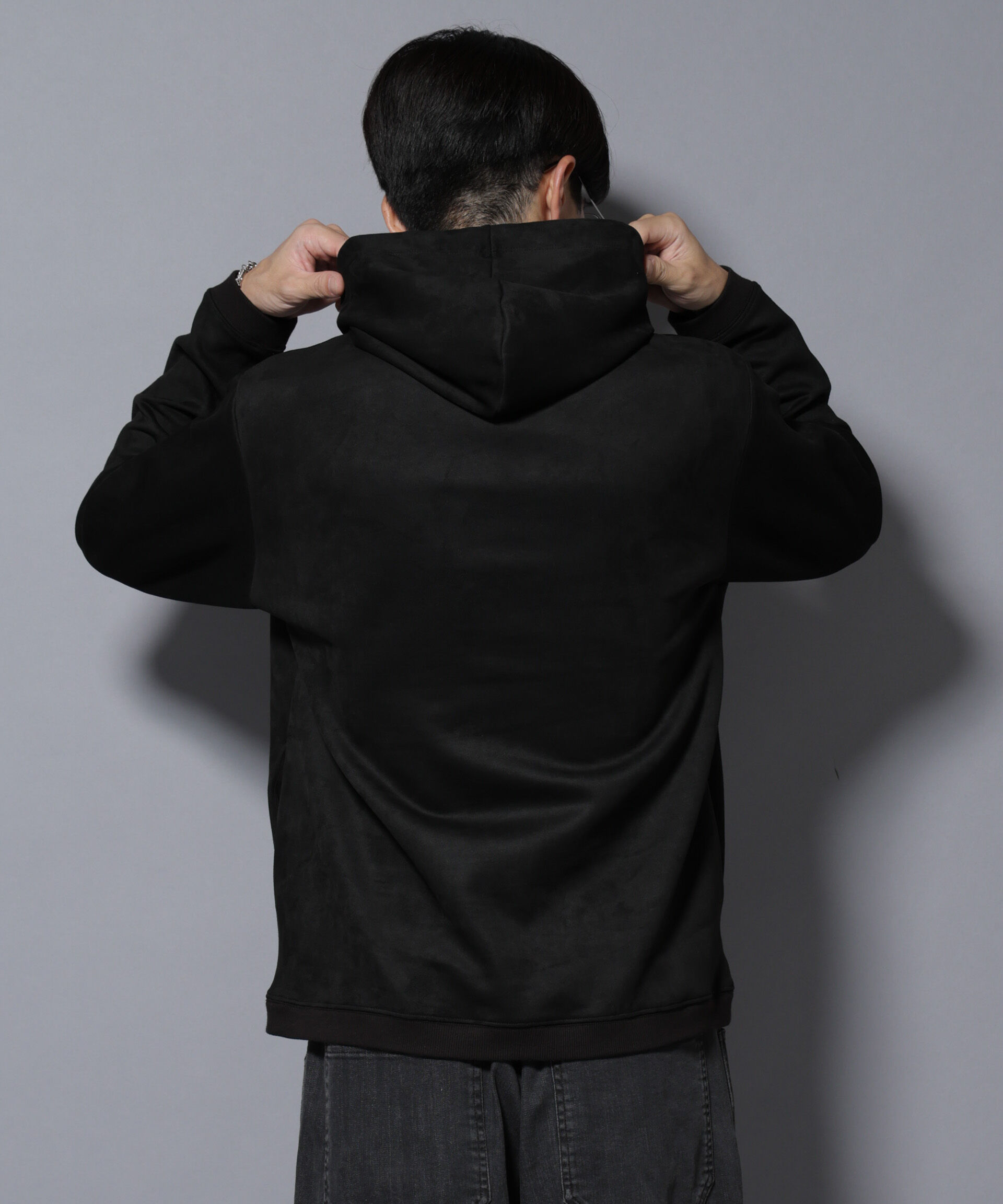 nano･universe「フェイクスエードフーディー 長袖」|Tシャツ・カットソー|