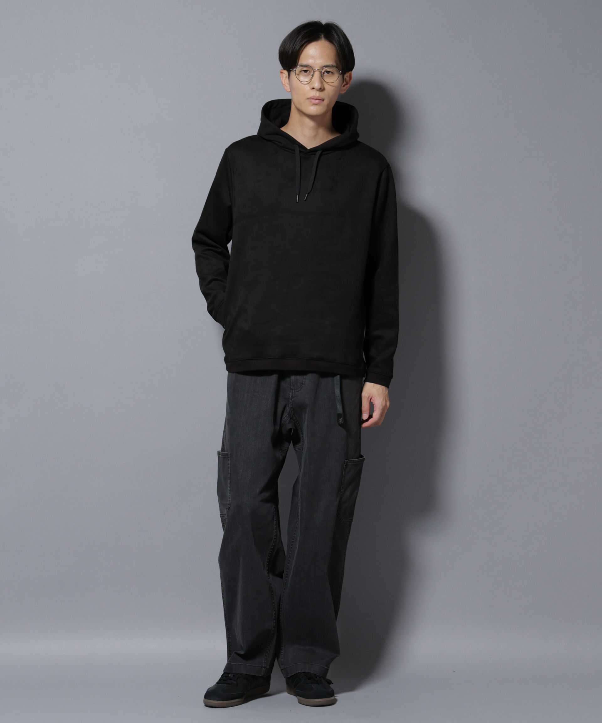 nano･universe「フェイクスエードフーディー 長袖」|Tシャツ・カットソー|