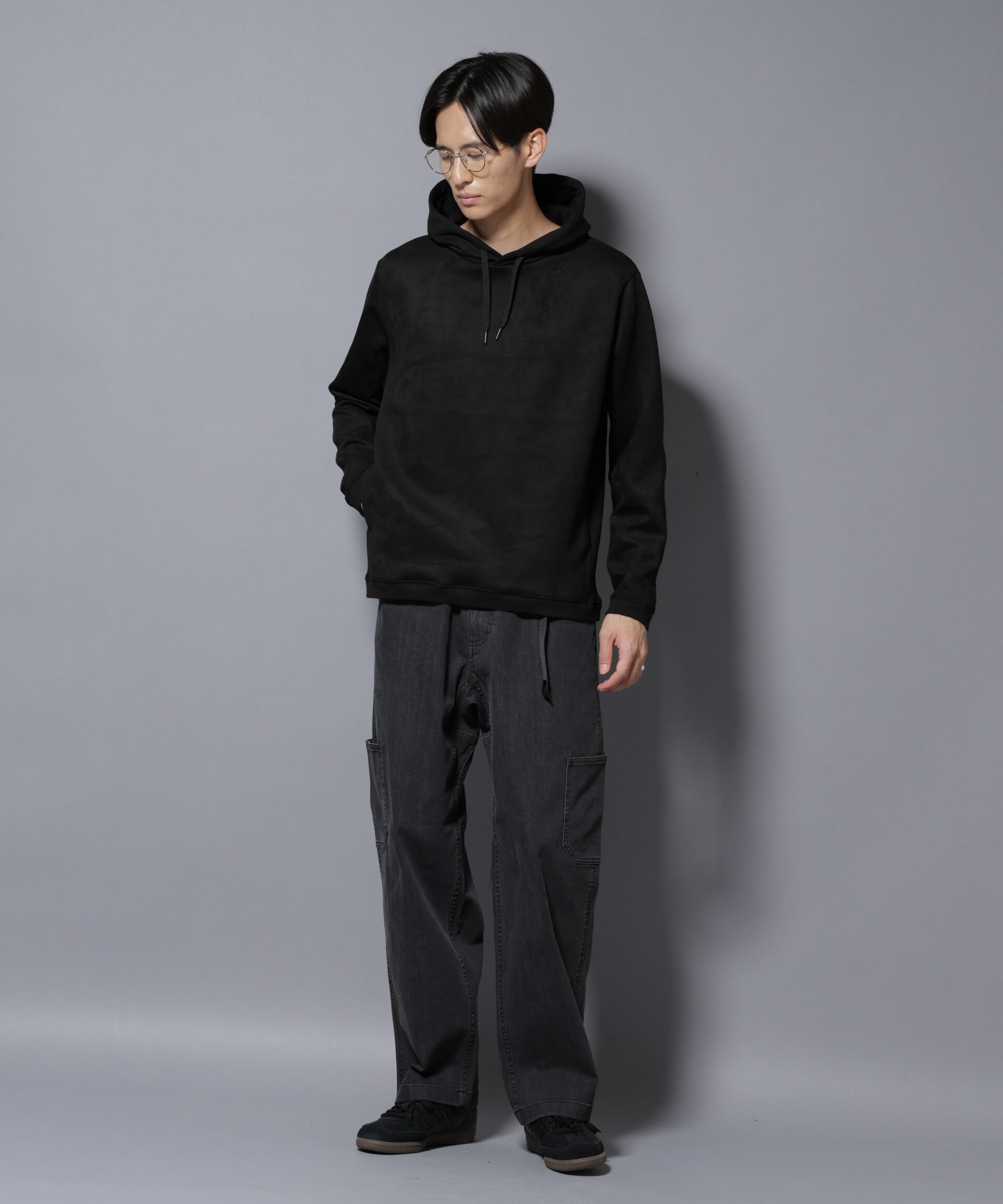 nano･universe「フェイクスエードフーディー 長袖」|Tシャツ・カットソー|