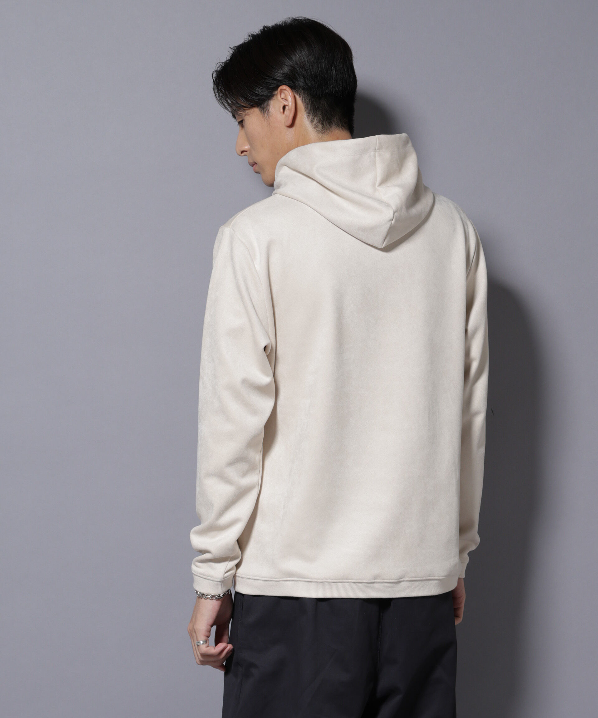 nano･universe「フェイクスエードフーディー 長袖」|Tシャツ・カットソー|