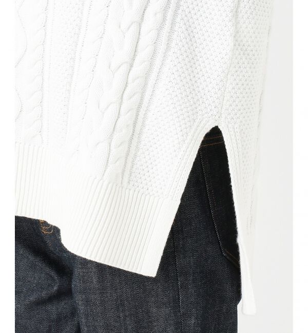組曲「【洗える】CO/NY ミックスケーブル Vニット」|ニット・セーター|