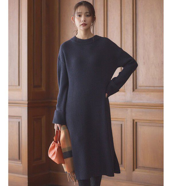 組曲「バルキーニット ワンピース」|ワンピース|ネイビー系