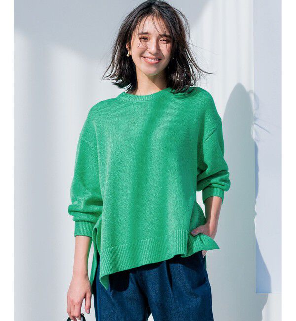 組曲「SOBANEラメプルオーバー ニット」|ニット・セーター|グリーン系