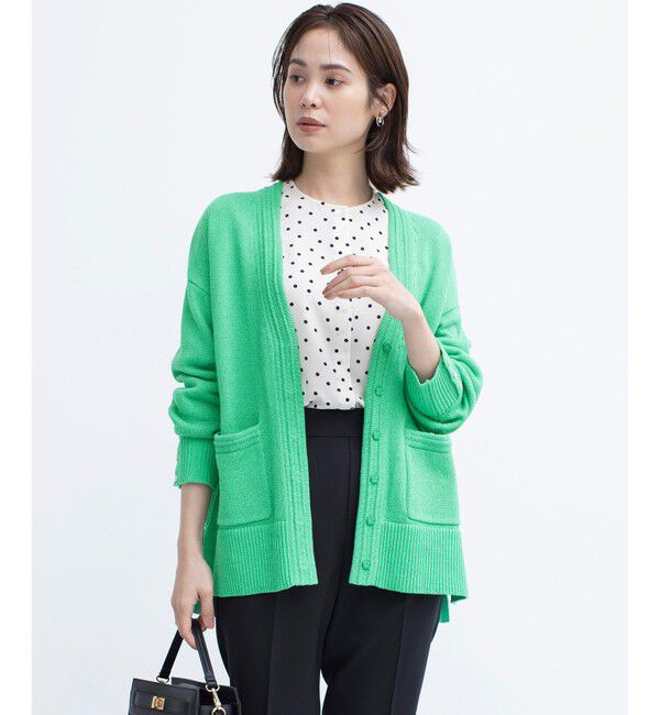組曲「【WEB限定】SOBANEラメカーディガン」|カーディガン|グリーン系