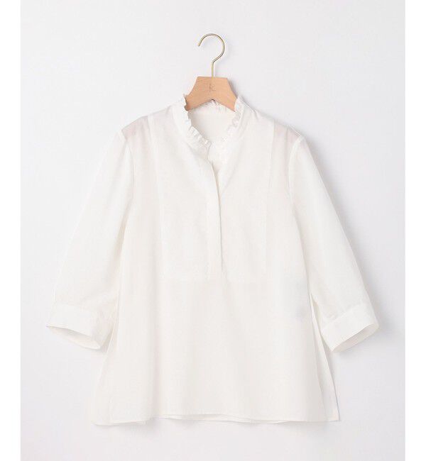 組曲「【WEB限定】ナイロンレーヨン スキッパーブラウス」|シャツ・ブラウス|