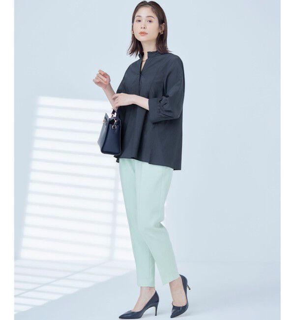 組曲「【WEB限定】ナイロンレーヨン スキッパーブラウス」|シャツ・ブラウス|