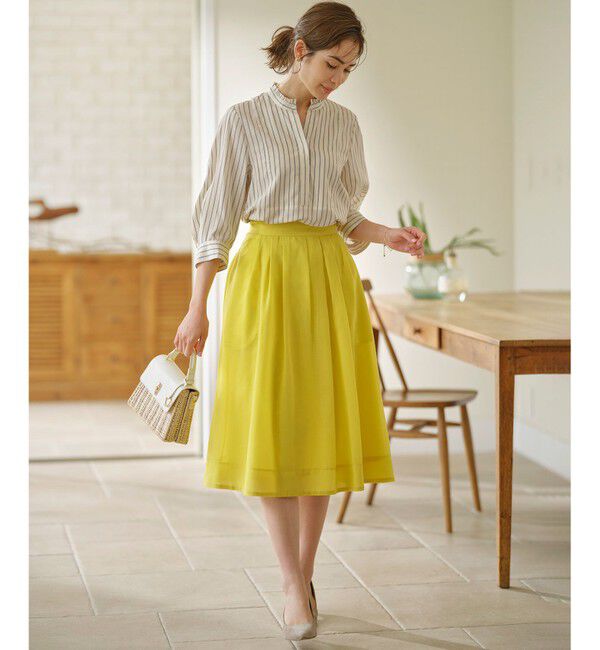 組曲「【WEB限定】ナイロンレーヨン スキッパーブラウス」|シャツ・ブラウス|