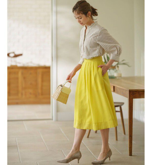 組曲「【WEB限定】ナイロンレーヨン スキッパーブラウス」|シャツ・ブラウス|