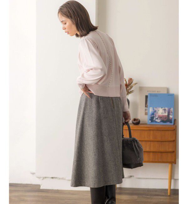 組曲「【WEB限定】ELENAスパンコールバックパール ニット」|ニット・セーター|