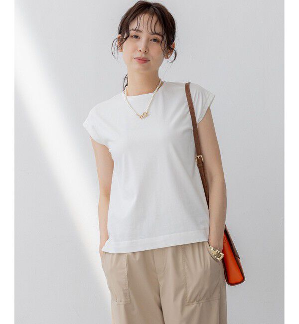 組曲「フレンチスリーブカットソー」|Tシャツ・カットソー|アイボリー系