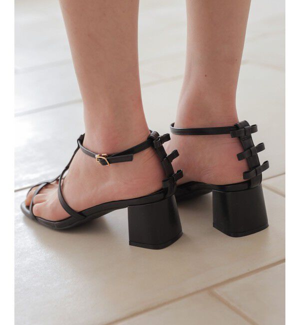 組曲「ナローベルトリボンサンダル」|サンダル|ブラック系