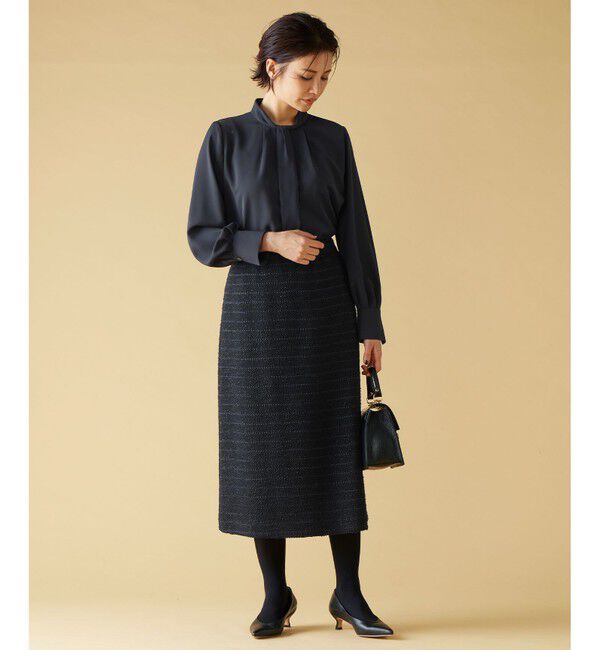 自由区「【洗える】ライトサテン ブラウス」|シャツ・ブラウス|