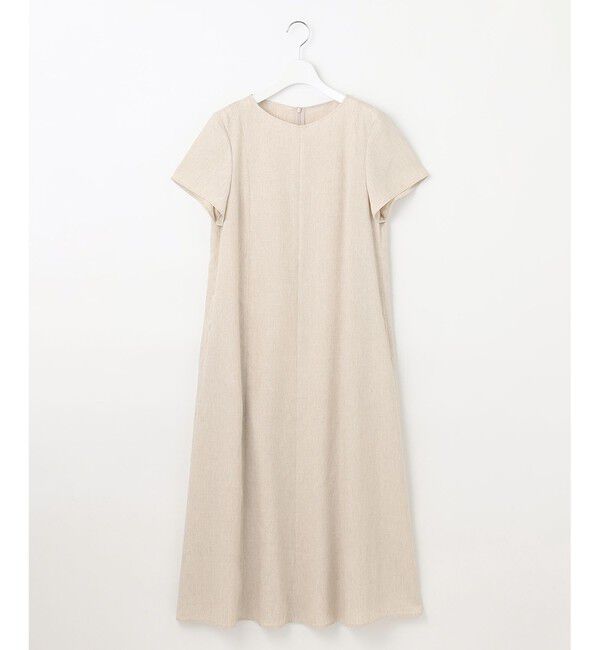 自由区「【カタログ掲載・接触冷感・UVカット・洗える】リネンミックスツィル ワンピース」|ワンピース|