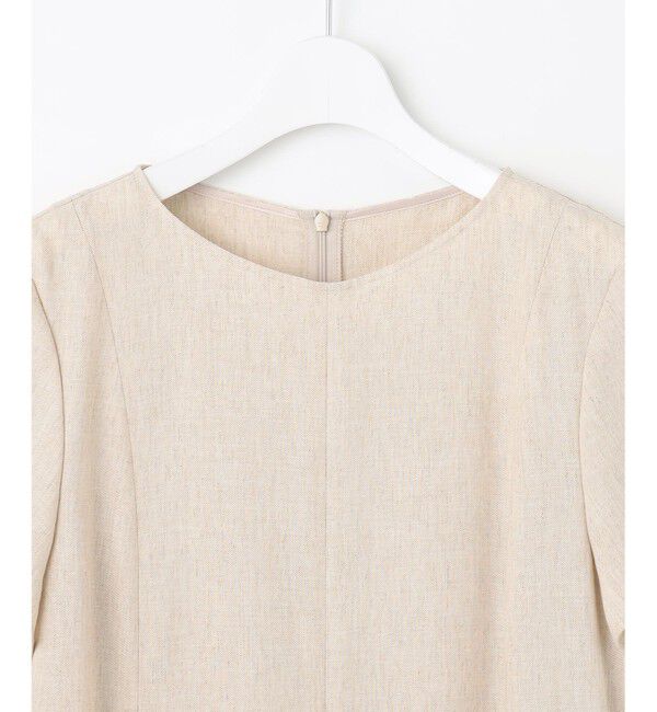 自由区「【カタログ掲載・接触冷感・UVカット・洗える】リネンミックスツィル ワンピース」|ワンピース|