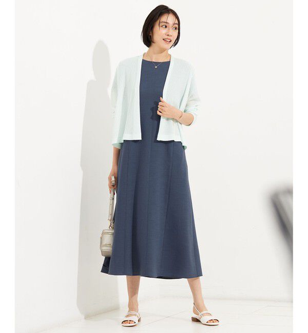 自由区「【カタログ掲載・接触冷感・UVカット・洗える】リネンミックスツィル ワンピース」|ワンピース|