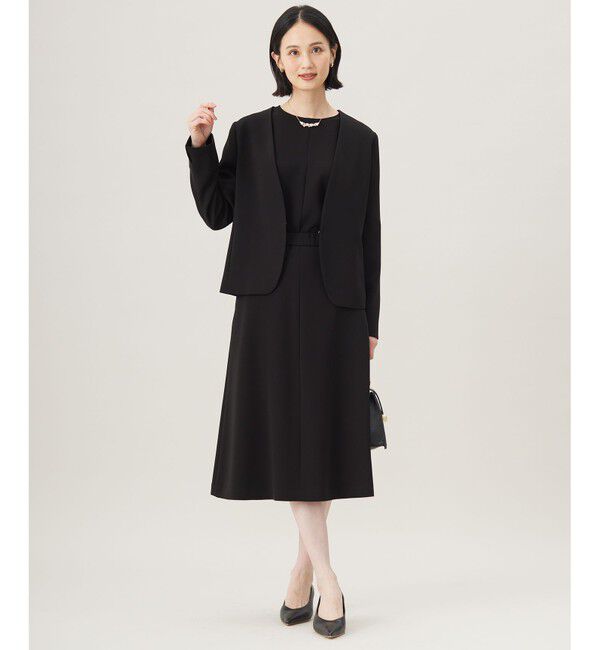 自由区「【きれいめの定番・カタログ掲載・セットアップ対応・セレモニー・通勤】トリアセダブルクロス ブラウス」|シャツ・ブラウス|