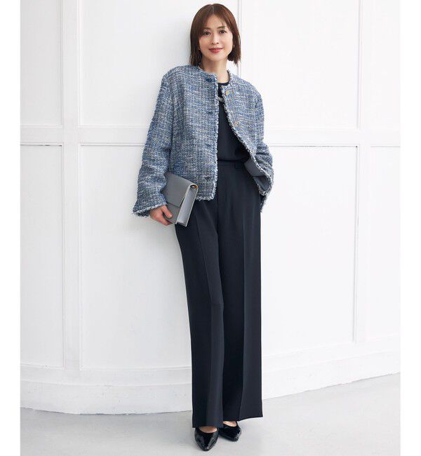 自由区「【きれいめの定番・カタログ掲載・セットアップ対応・セレモニー・通勤】トリアセダブルクロス ブラウス」|シャツ・ブラウス|