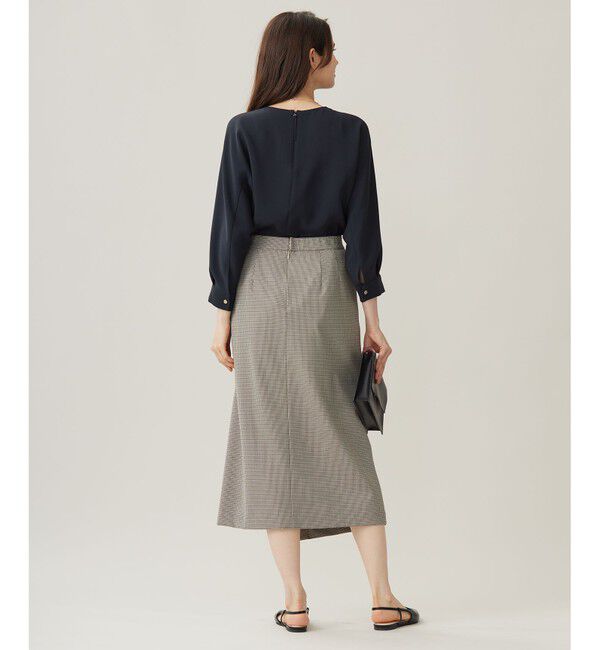 自由区「【きれいめの定番・カタログ掲載・セットアップ対応・セレモニー・通勤】トリアセダブルクロス ブラウス」|シャツ・ブラウス|