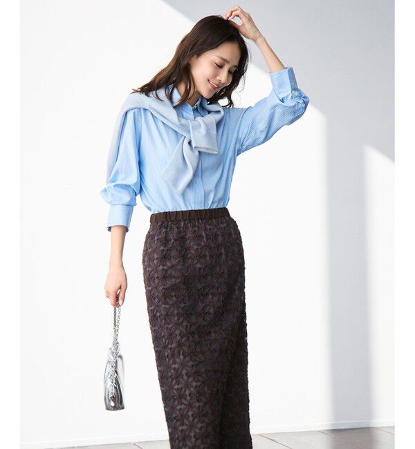 自由区「【着回し力抜群・レイヤードにも】ドレープブロード シャツブラウス」|シャツ・ブラウス|