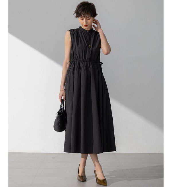 23区「【洗える/撥水加工】ナイロンコットンタフタ ウエストシャーリング ワンピース」|ワンピース|