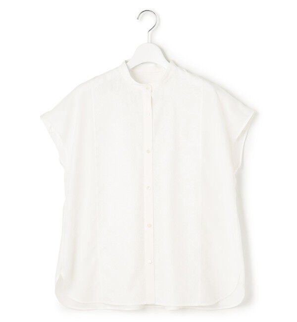 23区「【洗える】エンブロイダリー コンビ ブラウス」|シャツ・ブラウス|