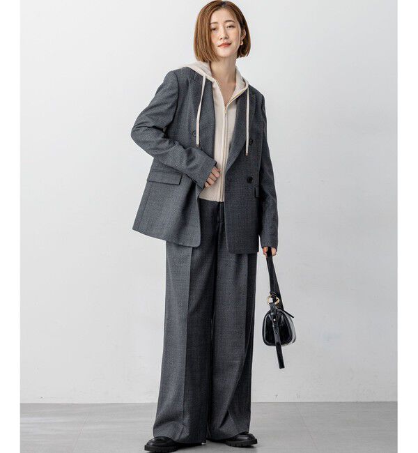 23区「【見上愛さん着用/洗える】ピュアカシミヤ ジップアップ ニット パーカー」|パーカー|