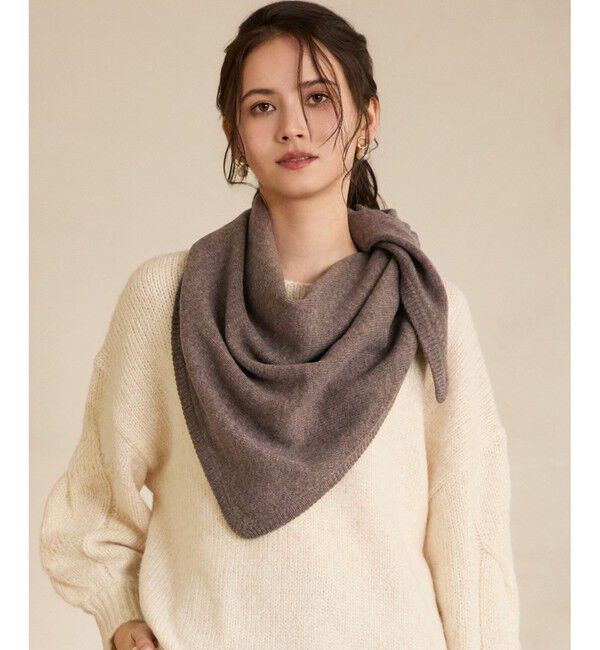 23区「【SLOW/一部店舗限定】ソフトウール ニット ストール」|ストール|ブラウン系