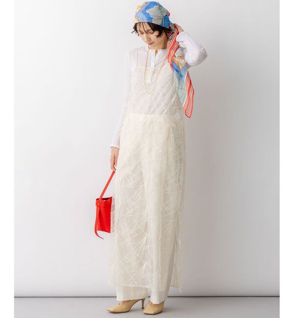 23区「【見上愛さん着用】刺繍レース キャミソールワンピース」|ワンピース|