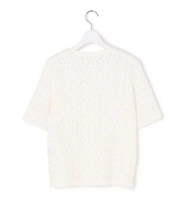 23区「リンクルレースジャージー 5分袖 TEE」|Tシャツ・カットソー|