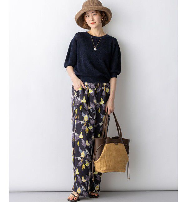 23区「カラーリリープリント ワイド パンツ」|その他|