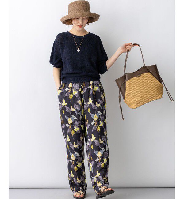 23区「カラーリリープリント ワイド パンツ」|その他|