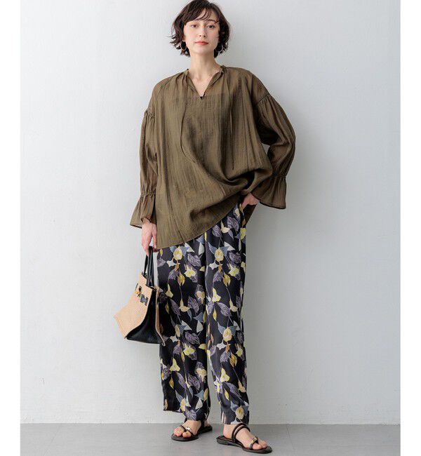 23区「カラーリリープリント ワイド パンツ」|その他|