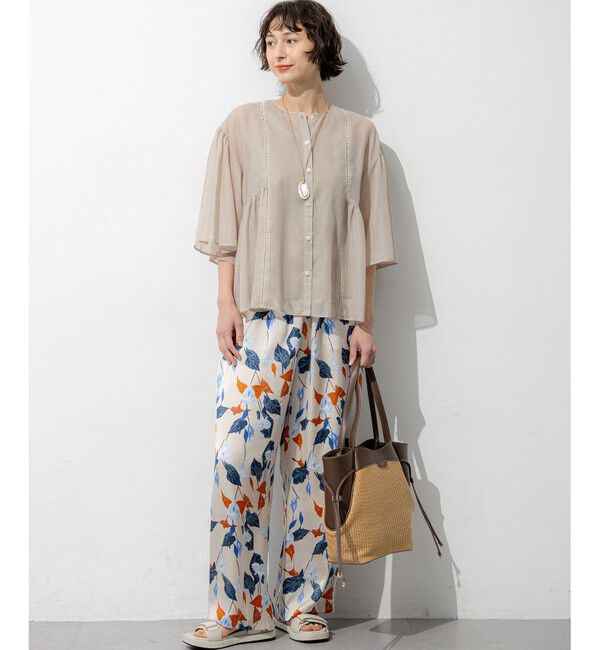 23区「カラーリリープリント ワイド パンツ」|その他|