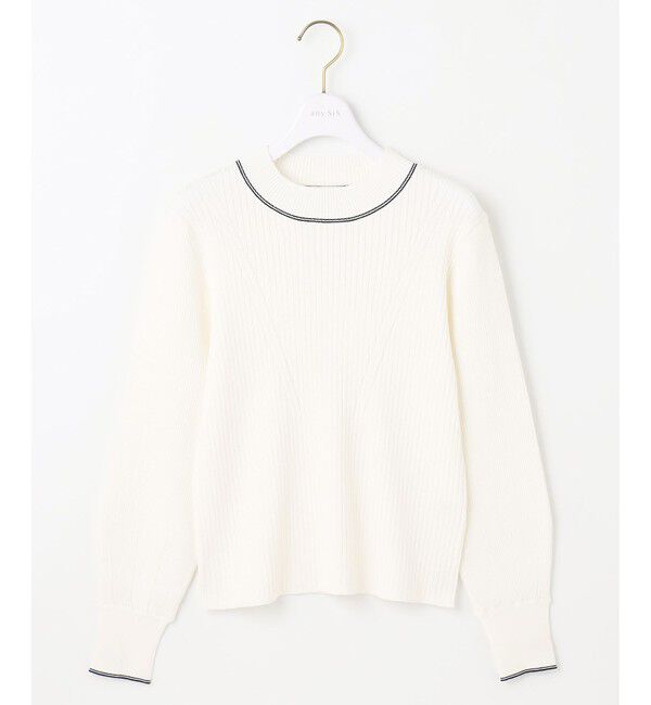 any SiS「【アンサンブル対応】バイカラーリブ ニット」|ニット・セーター|