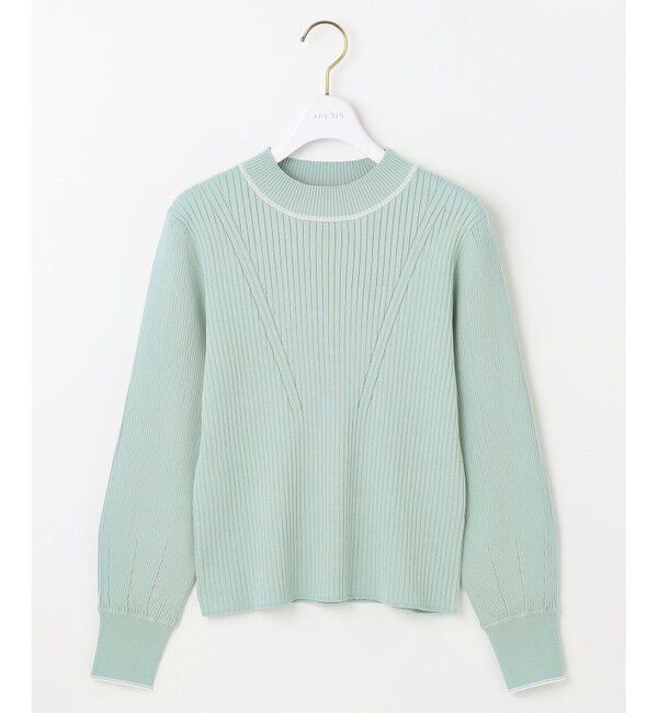any SiS「【アンサンブル対応】バイカラーリブ ニット」|ニット・セーター|
