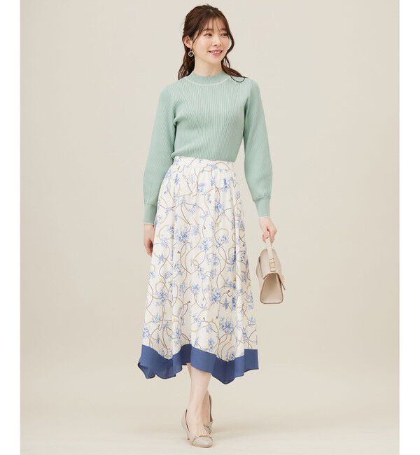 any SiS「【アンサンブル対応】バイカラーリブ ニット」|ニット・セーター|